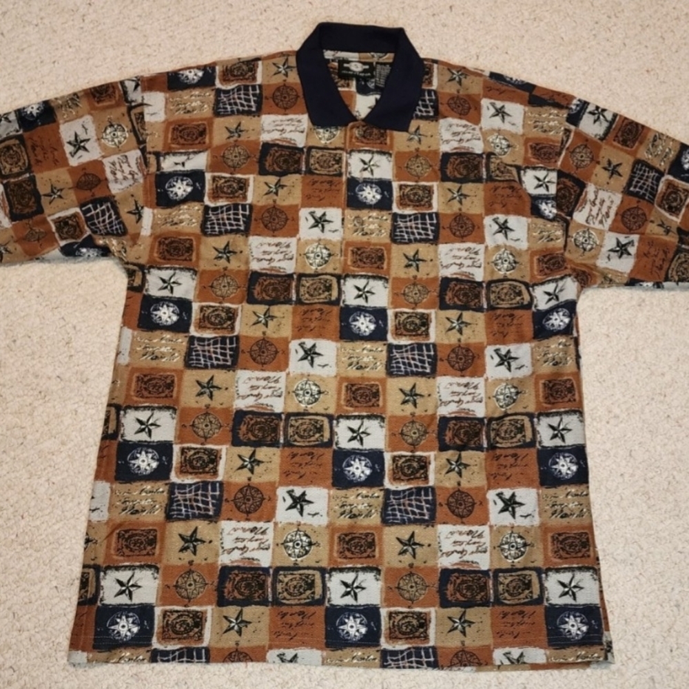 Vintage Patchwork Polo Shirt - image 1